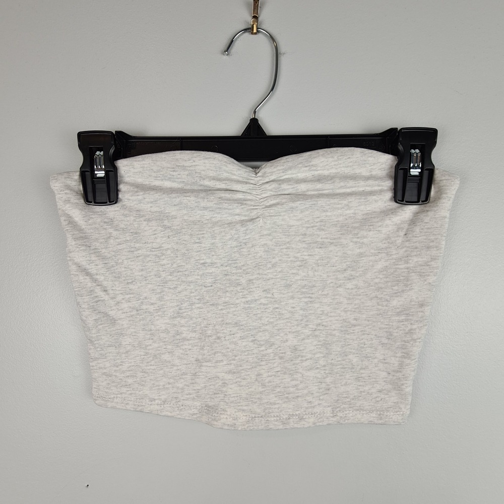 Garage Women Spring Gray Mix Ruched Sweetheart Tube Top XS NWT